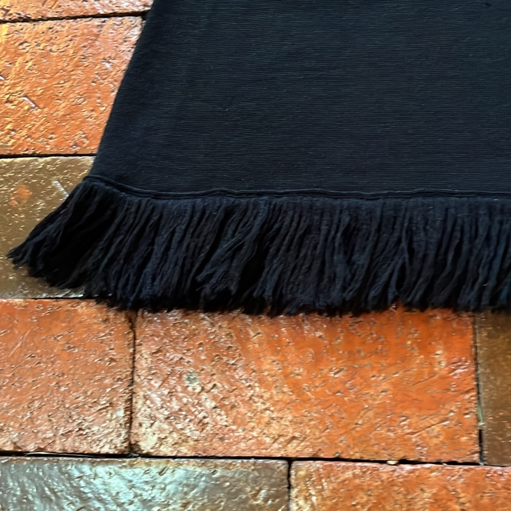 SMALL QVC item Dialogue black skirt with fringe at hem/Dressy!  2147 - Picture 2 of 4